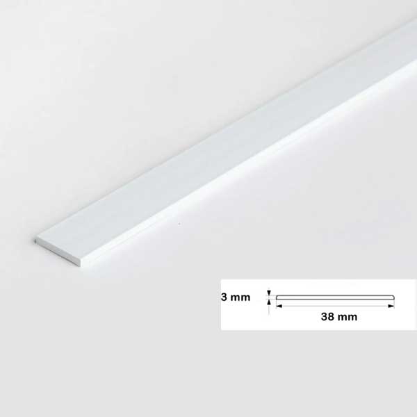 1 Metre Durable PVC Flat Bar in Multiple Sizes