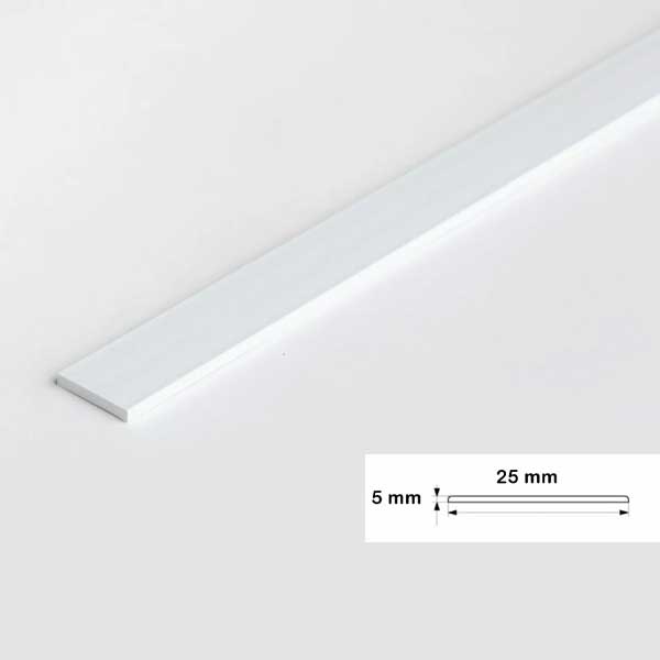 1 Metre Durable PVC Flat Bar in Multiple Sizes