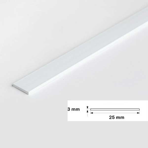 1 Metre Durable PVC Flat Bar in Multiple Sizes