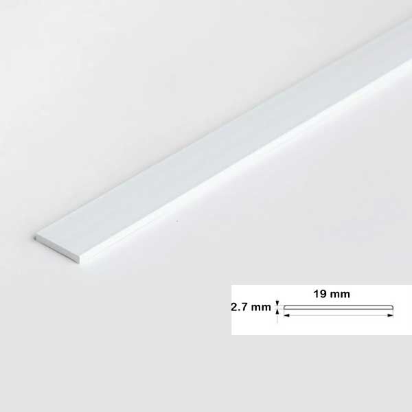 1 Metre Durable PVC Flat Bar in Multiple Sizes