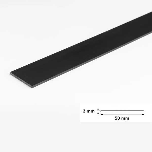 1 Metre Durable PVC Flat Bar in Multiple Sizes