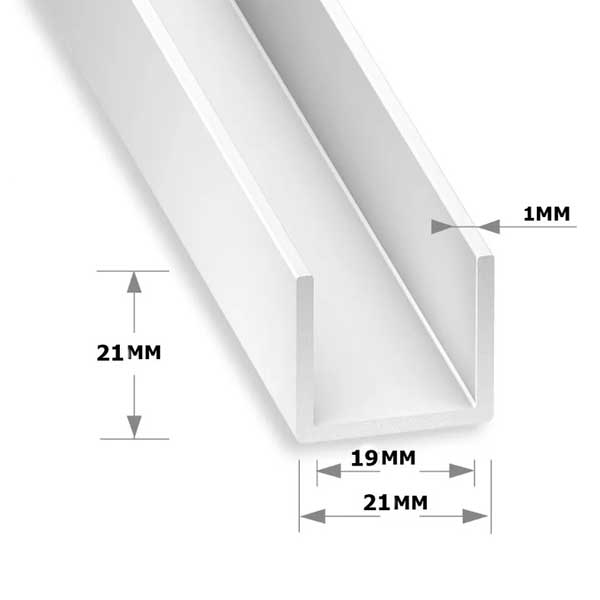 1 Metre Long Plastic Square Tubes, PVC Box Section, Square PVC Pipe