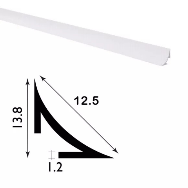 1 Metre PVC Plastic Scotia Trim - Durable Moulding