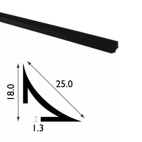 1 Metre PVC Plastic Scotia Trim - Durable Moulding