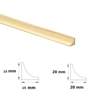 2.4m Wooden Timber Edging Scotia Pine Decorative Trim Moulding Beading 