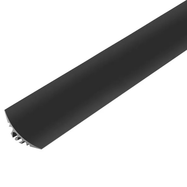 2 Metre Plastic Vinyl Soft Flooring Cove Former Black and Wall Coving