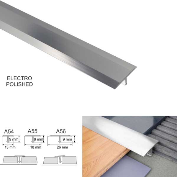 26mm Anodised Aluminium Threshold Trim T Bar Transition Trim For Tiles