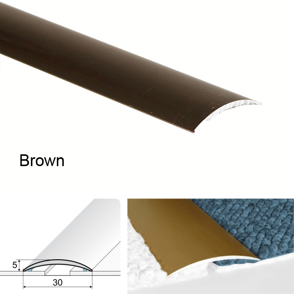 30mm Anodised Aluminium Self Adhesive Door Threshold Floor Trim