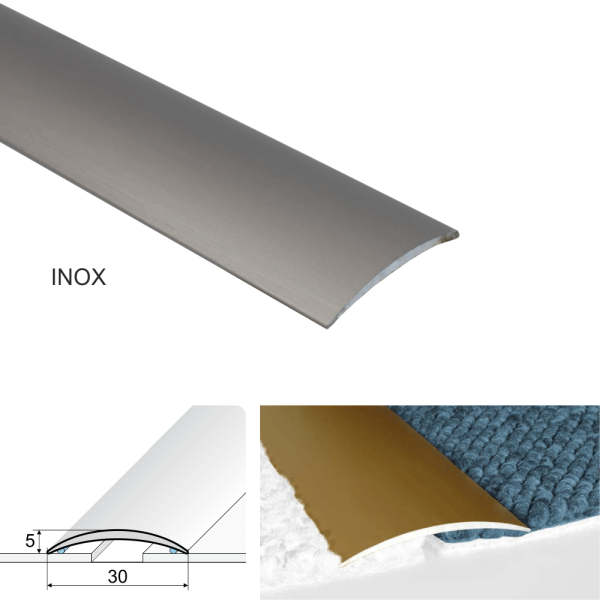 30mm Anodised Aluminium Self Adhesive Door Threshold Floor Trim