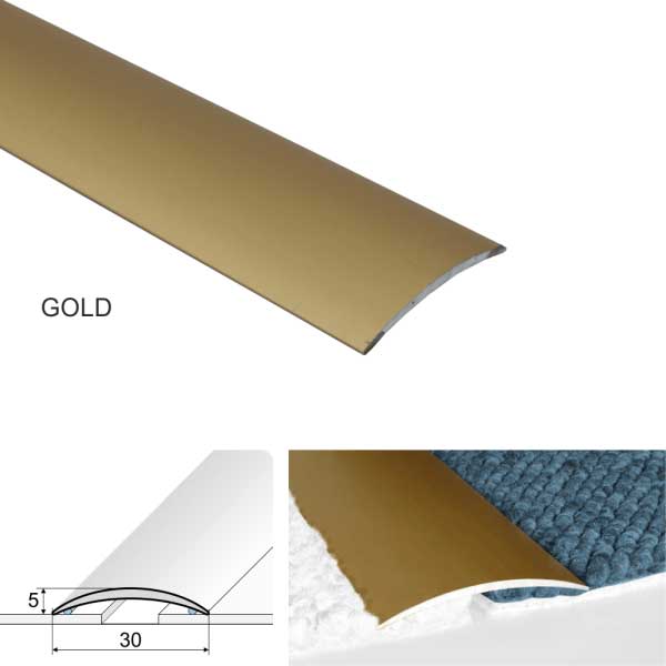 30mm Anodised Aluminium Self Adhesive Door Threshold Floor Trim