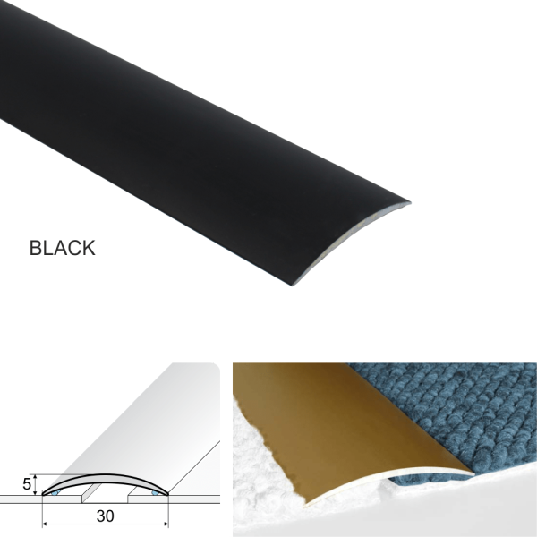 30mm Anodised Aluminium Self Adhesive Door Threshold Floor Trim