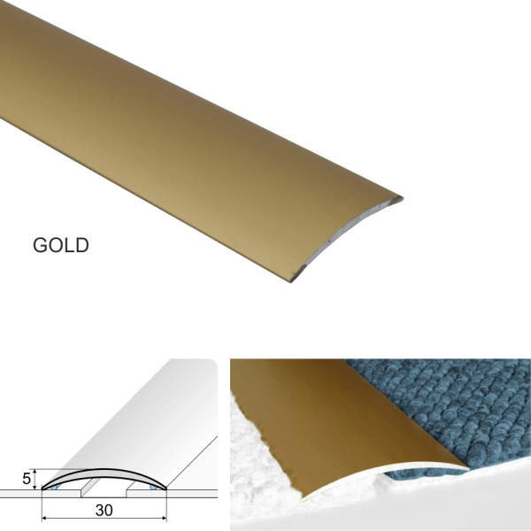 30mm Anodised Aluminium Self Adhesive Door Threshold Floor Trim