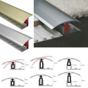 Aluminium Door Threshold T Bar Trim Adjustable Height/Pivots Easy Clip