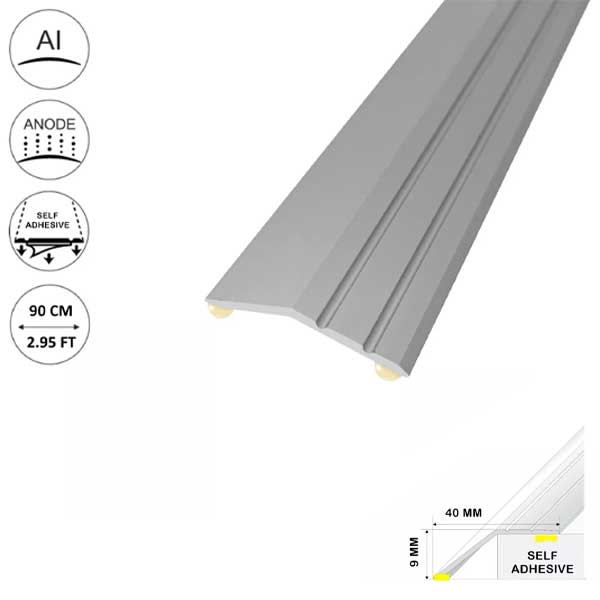 Aluminium Door Trim Self Adhesive For Laminate Floors at Different Levels 