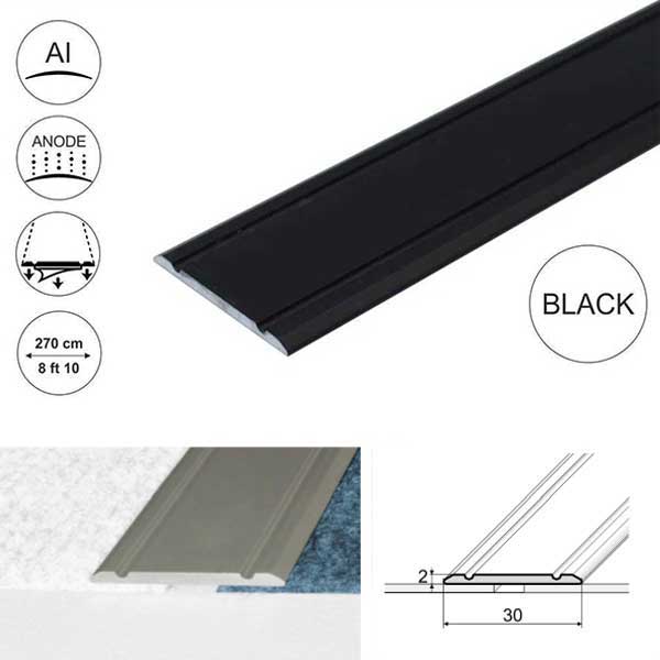 Aluminium Flat Door Threshold Self Adhesive For Wooden, Laminate, Carpet Vinyl Flooring
