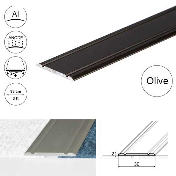 Aluminium Flat Door Threshold Self Adhesive For Wooden, Laminate, Carpet Vinyl Flooring