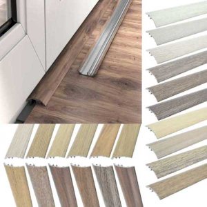 Aluminium Self Adhesive Door Threshold Strip 37mm Wood Effect Floor Trim 