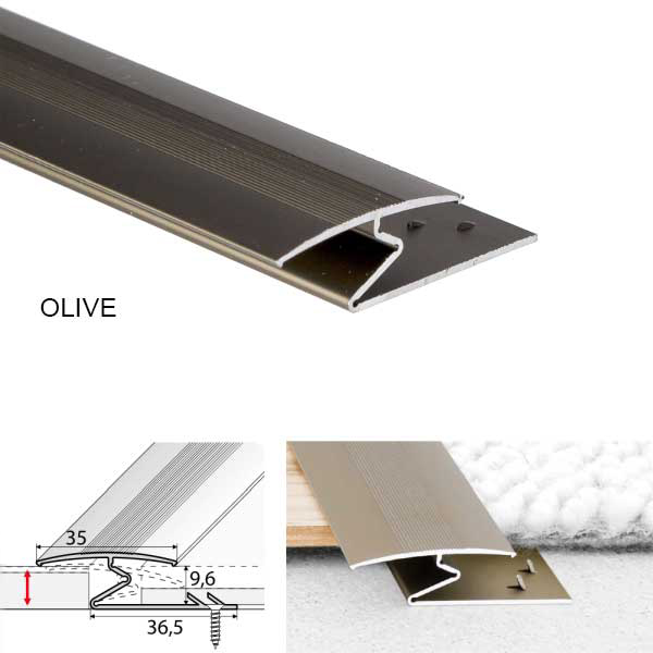 Aluminium Z Profiles For Joining Carpet to Wood