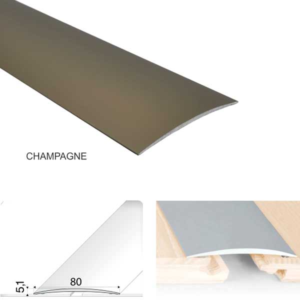 Anodised Aluminium Self Adhesive Door Threshold Floor Trim