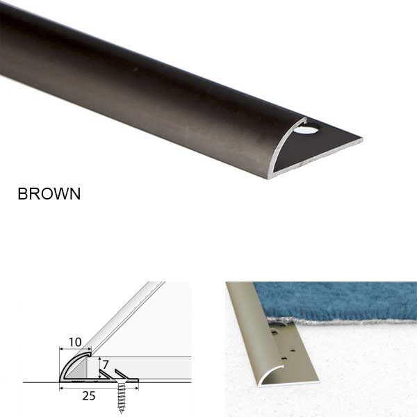 Carpet Profile Joining carpet to vinyl Anodised coated