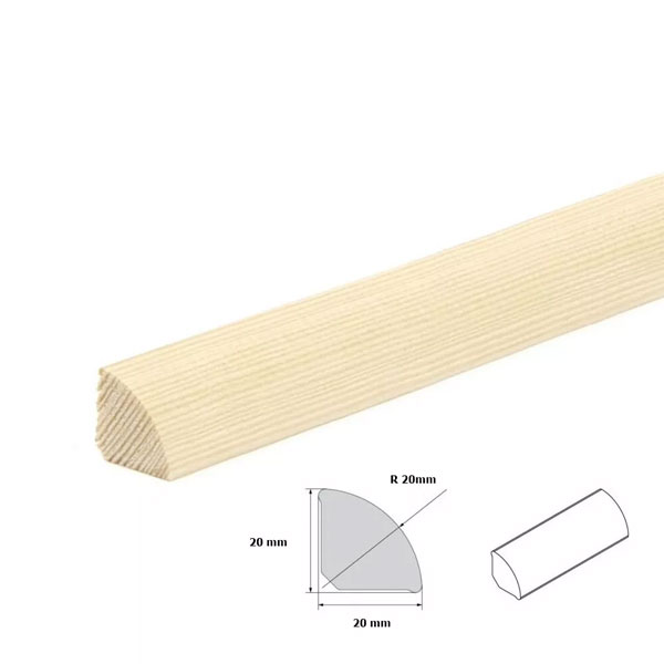Decorative Beading Pine Wood Moulding Flooring Edging Quadrant Strip