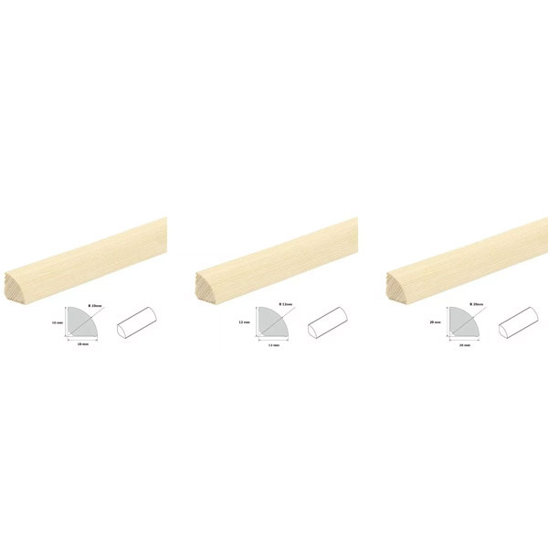 Decorative Beading Pine Wood Moulding Flooring Edging Quadrant Strip