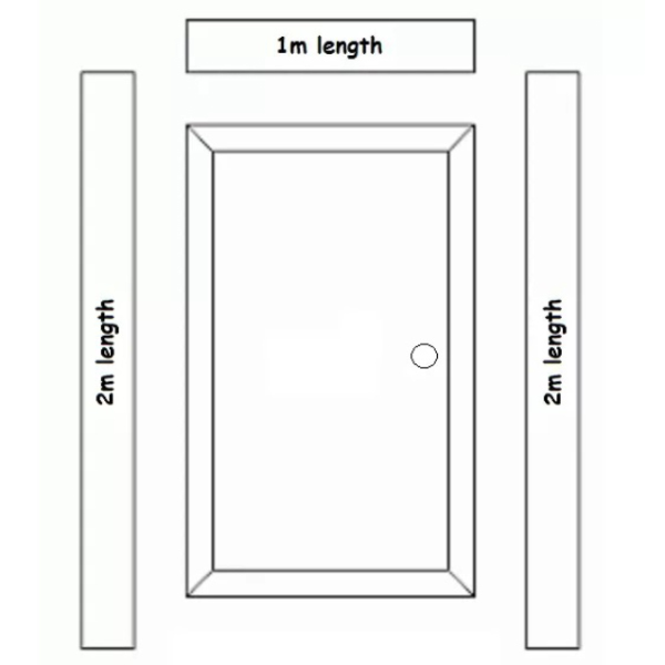 Door Frame Kit 45mm Edge Strips Plastic Architrave Trim for Door Edge Capping