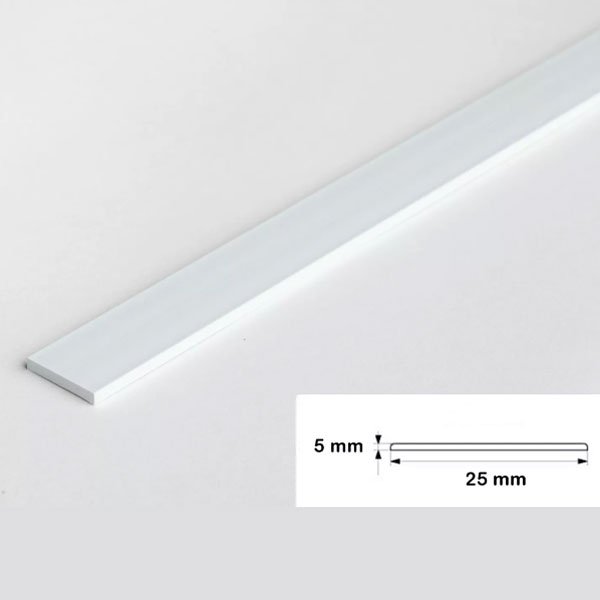  Durable PVC Flat Bar 1m Long Architrave Cover