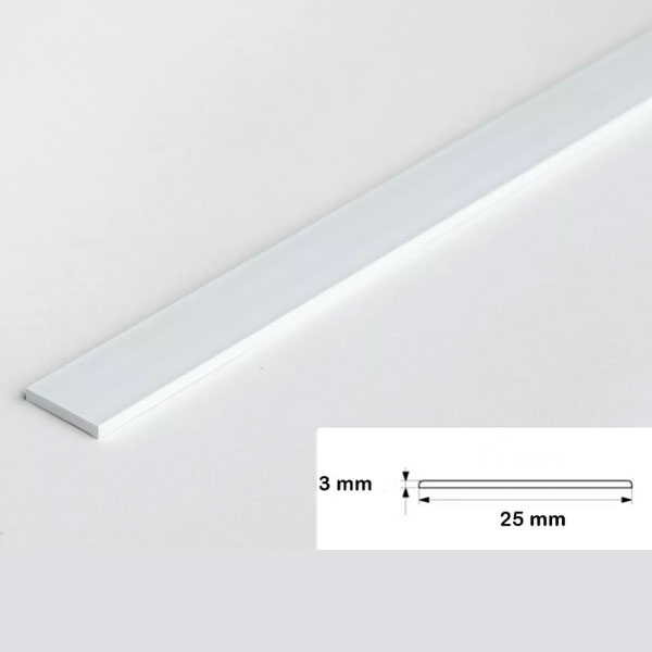  Durable PVC Flat Bar 1m Long Architrave Cover