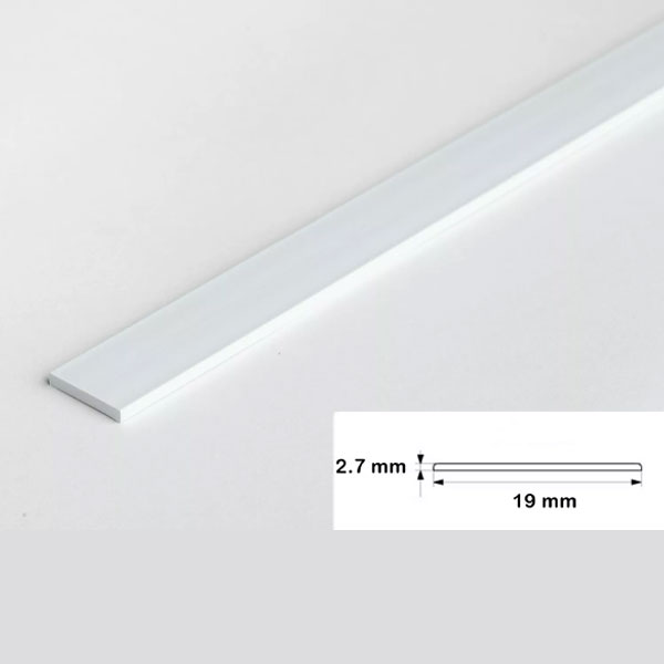  Durable PVC Flat Bar 1m Long Architrave Cover
