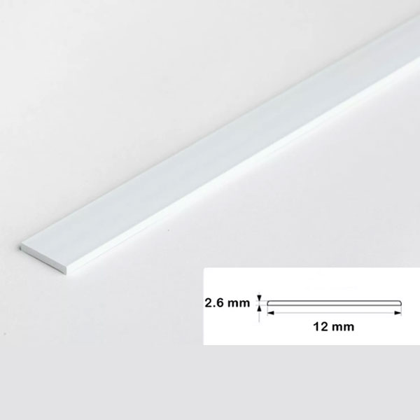  Durable PVC Flat Bar 1m Long Architrave Cover