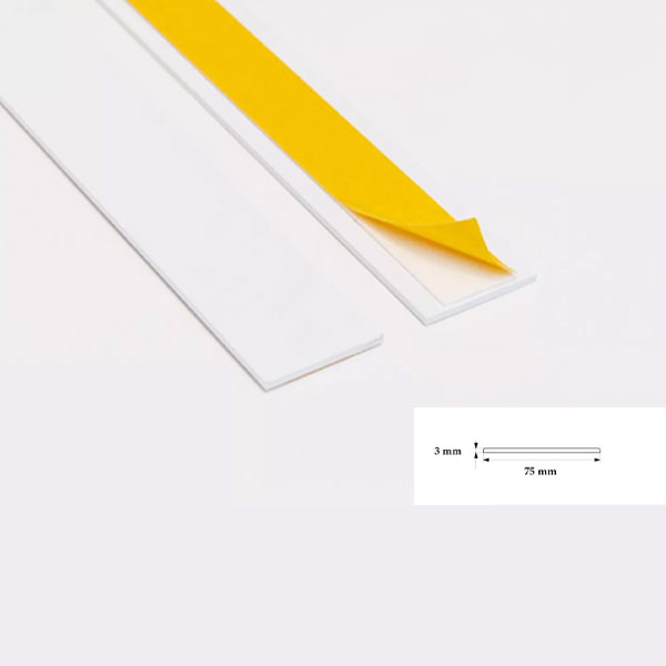 Durable Self Adhesive PVC Flat Architrave Trim - 1m Long
