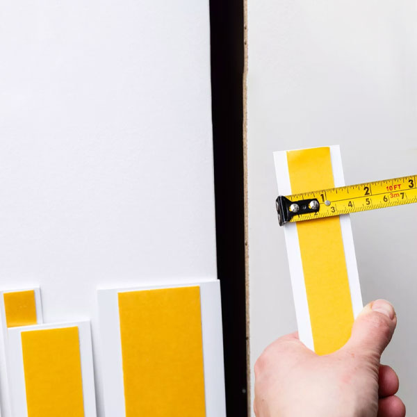 Durable Self Adhesive PVC Flat Architrave Trim - 1m Long