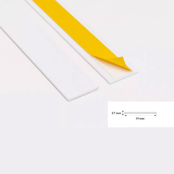 Durable Self Adhesive PVC Flat Architrave Trim - 1m Long