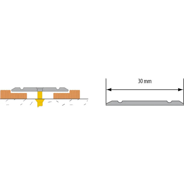 Flat Aluminium Door Floor Edging Bar Trim Threshold