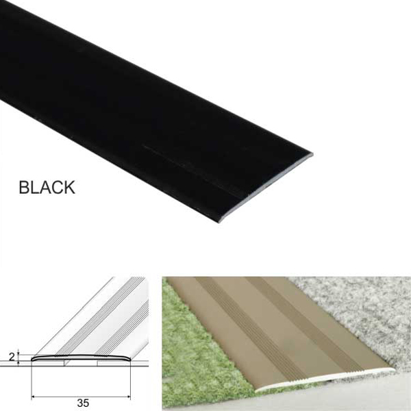 Flat Aluminium Door Thresholds Self Adhesive, Floor Trim