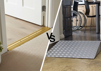 UK doorway accessibility solution with ramp and flat threshold