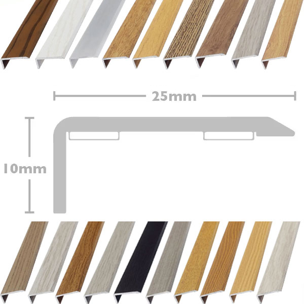 L or Edge Nosing Threshold Door Bars Profile Edge Strip Stick Down Plate 