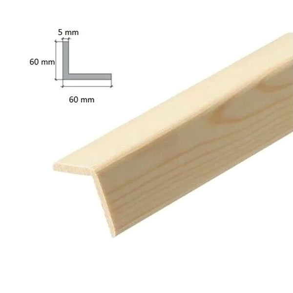 Moulding Beading Wooden Timber Edging 2.4m Long Angle Pine Corner Trim 