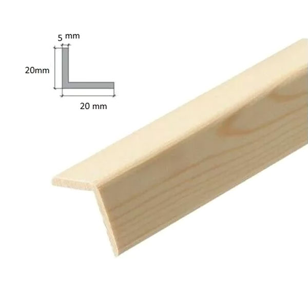Moulding Beading Wooden Timber Edging 2.4m Long Angle Pine Corner Trim 