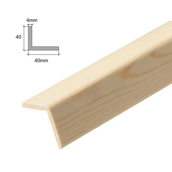 Moulding Beading Wooden Timber Edging 2.4m Long Angle Pine Corner Trim 