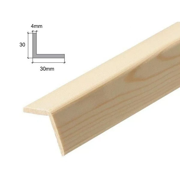 Moulding Beading Wooden Timber Edging 2.4m Long Angle Pine Corner Trim 
