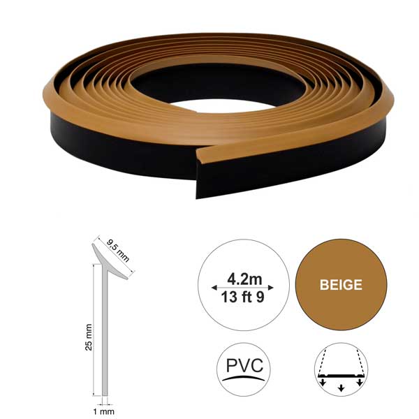 Self Adhesive UPVC Flexible Worktop Seal Strip Trim 9.5mm Thick