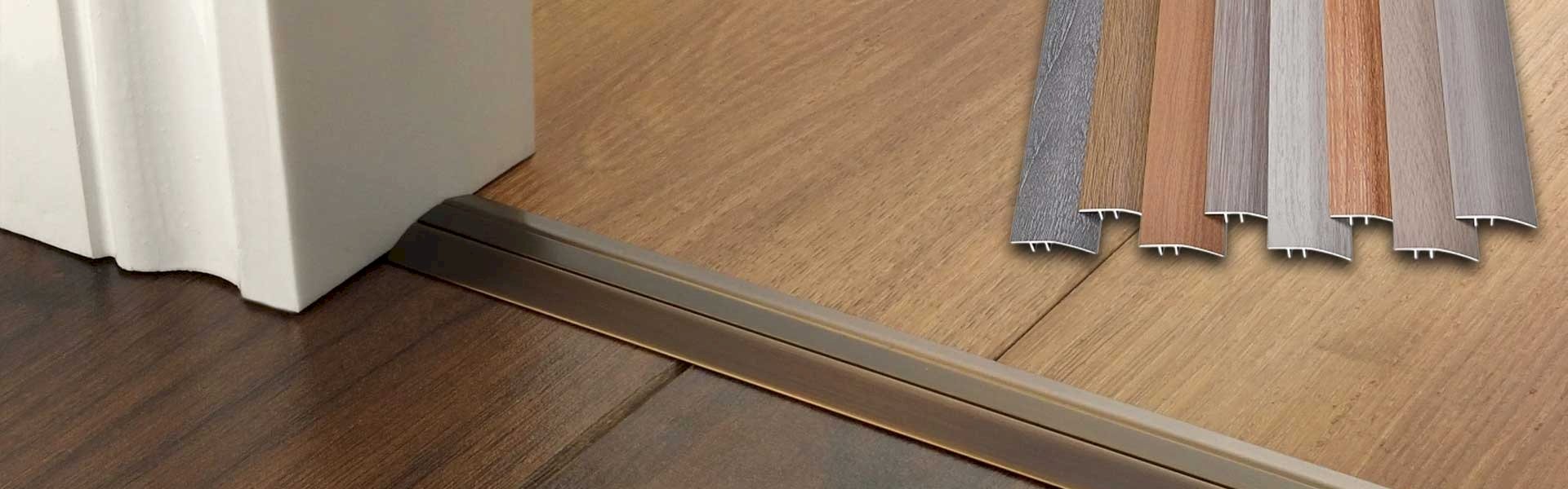 UPVC wood effect door threshold strip for a stylish and durable doorway finish