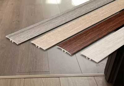 UPVC wood effect door threshold strip for a stylish and durable doorway finish